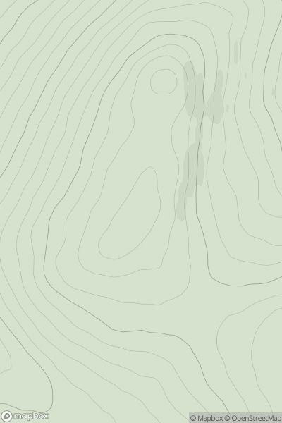 Thumbnail image for Meall nan Aighean [Loch Rannoch to Glen Lyon] showing contour plot for surrounding peak
